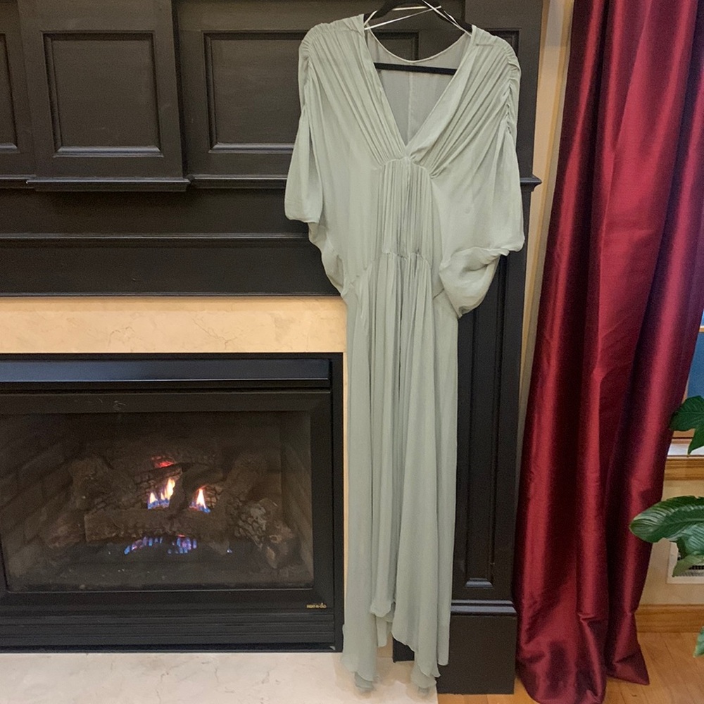 ZARA sage green maxi dress sz L